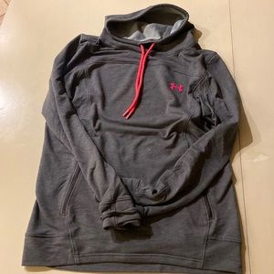 Under Armour grey workout sweater, cowl neck, size M